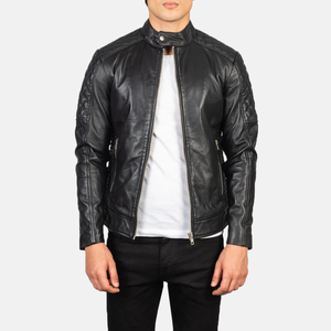 Chaqueta de Cuero para Hombre, Estilo Moderno, Proveedor OEM, Logotipo Personalizado, Venta al por Mayor, Chaquetas de Motociclista Ajustadas y Económicas, Chaqueta de Motociclista para Hombre - Product Image 1