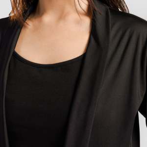 Long Acrylic Yoga Cardigan with Print Pattern Casual Black Style - Product Image 6