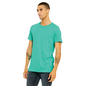 T-shirt à manches courtes unisexe vert chiné 52% Airlume Peigné Anneau Filé Coton 48% Poly 32 Single 4.2 oz Oversized CVC Unisex - Product Image 2
