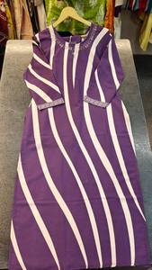 ชุดกระโปรงผ้าฝ้ายสไตล์อินเดียและปากีสถานชุดเสื้อผ้าลำลองสวมใส่สบายพร้อมดีไซน์คอ - Product Image 3