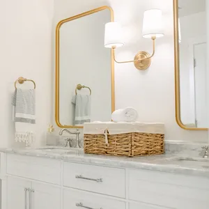 Square Foldable Water Hyacinth Storage <b>Basket</b> with Cloth Liner Handwoven Natural Organizer Bin <b>for</b> Home Decor & <b>Bathroom</b> Storage - Product Image 5