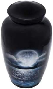 Boîte à urne imprimée en aluminium Cendres en bois en aluminium Mans Boîte à urnes classiques en aluminium - Product Image 2