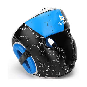 Protège-tête de boxe en cuir de haute qualité avec visière transparente réglable, options personnalisables, nouveau design, aérations de protection - Product Image 2