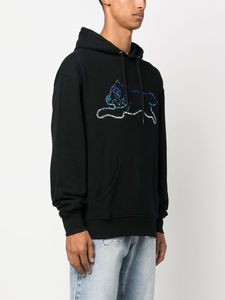 Sweat-shirts à capuche épais avec fermeture éclair pour hommes, sweat-shirts à capuche en éponge, broderie et streetwear avec logo en strass - Product Image 4