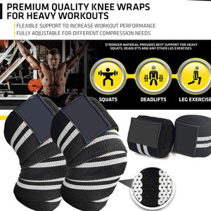 New Design High Elastic Knee Support Pads Outdoor Sports Protector Power Lifting Knee Wrap - Product Image 2