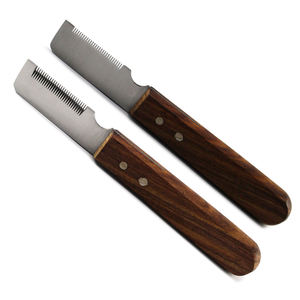 Cuchillo pelador profesional para perros, herramienta de aseo para mascotas para diestros con mango de madera, todo tipo de cuchillos peladores disponibles - Product Image 3