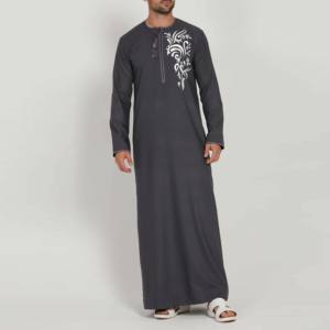 Último Modelo 2026, Thobe/Jubba Árabe de Talla Grande para Hombre, Vestimenta Musulmana de Inspiración Étnica, Túnica Transpirable Abaya para Invierno, Arabia Saudita - Product Image 3