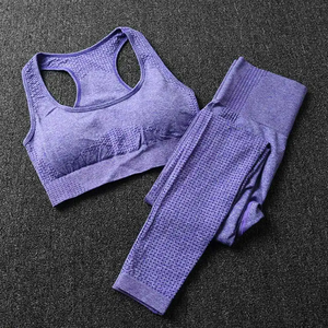 Último diseño transpirable bajo MOQ conjuntos de Yoga mujer por encargo buena calidad precio barato conjunto de Yoga para la venta en línea personalizado - Product Image 6