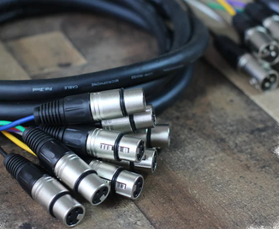 XLR Snake Cable 4 Channels 3 M Patch Studio Stage Live Sound Recording Multicore Cords Pro Audio Shielded Microphone Cables