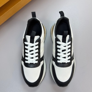 Chaussures plates décontractées en cuir de vache véritable pour hommes, style quotidien, chaussures de marche en cuir de vache, baskets, chaussures de skateboard, tendance mode - Product Image 2