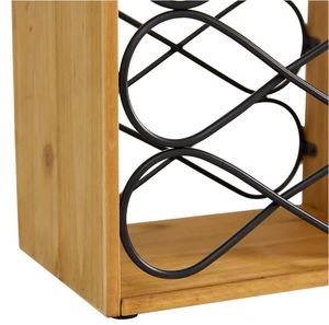 New Arrival 2023 Wine <b>Rack</b> Solid Wood Metal Glass Steel Home & Restaurant Wine Cooler for Wedding Party Decorative <b>Bar</b> Organizer - Product Image 3