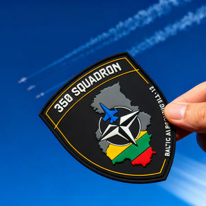 Parche de PVC 3D de policía aérea báltica personalizada, insignia de goma de misión báltica para chaquetas, mochilas y Airsoft - Product Image 3