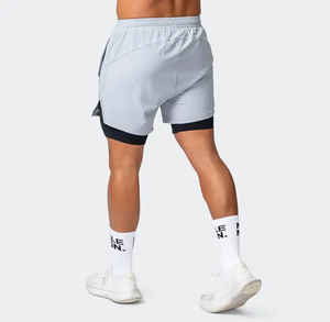 Pantalones cortos deportivos de verano para hombre, pantalones cortos informales de estilo europeo y americano con estampado de doble capa para correr - Product Image 5