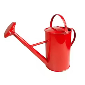 Lata de agua de lata galvanizada Vintage para decoración de jardín al aire libre, regadera de Color rojo con asa para uso en jardín - Product Image 5