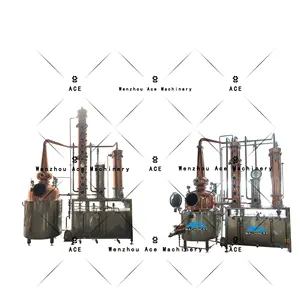 Ace 1000L Industrial Distillation Equipment Copper Stills Distillery For Vodka/Gin/Whiskey Making