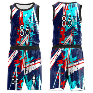 ชุดเครื่องแบบกีฬาบาสเก็ตบอลชุดบาสเก็ตบอลสีชมพูม่วงสีเขียวม่วง - Product Image 4