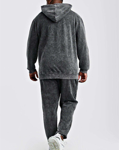 Survêtement unisexe tissé d'hiver personnalisé pour femmes et hommes pantalon évasé délavé à l'acide tissu de coton lourd 2026 - Product Image 6