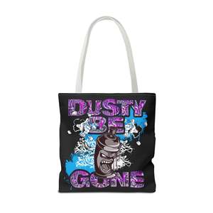 กระเป๋าโท้ทลายข้อความ Fun Dusty Be Gone ขนาดใหญ่ จุของได้เยอะ เปิดได้ด้านเดียว สไตล์กราฟฟิตีแบบผสมผสาน ซิปสำหรับใช้ในฤดูร้อนและฤดูใบไม้ร่วง ทำจากวัสดุ PU - Product Image 5