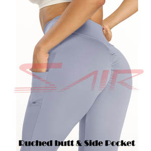 2024 Customized Plus Size Women's Scrunch <b>Legging</b> <b>Hot</b> Sale Fashionable New Design Casual Breathable Knitted Waist Fitness - Product Image 5