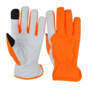 ถุงมือหนังวัวคุณภาพสูง ระบายอากาศได้ดี ป้องกันไฟฟ้าสถิต ป้องกันการสั่นสะเทือน ปรับขนาดได้ น้ำหนัก 11 ออนซ์ - Product Image 1