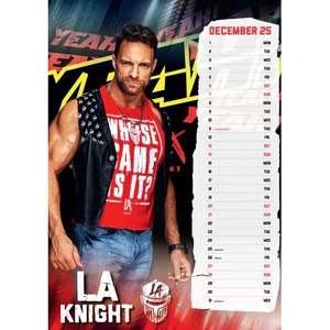 Calendario de papel para hombre WWE 2025, calendario de Adviento de escritorio/pared/mesa con reloj impreso para exhibir y usar - Product Image 4