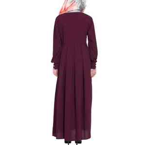 Ropa islámica Mujeres Abaya Kaftan Hijab Elegante Transpirable Último diseño Poliéster Hecho Vestido largo Hijab Islámico - Product Image 4