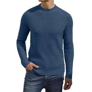 Suéteres de punto de cable para hombre, suéteres de Navidad ajustados, suave, texturizado, transpirable, manga larga, suéter informal de talla grande para invierno - Product Image 4
