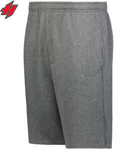 Hombres de alta calidad 100% algodón Terry Sweat Shorts desgastado bordado personalizado cordón liso teñido-Verano Casual sólido polar - Product Image 4