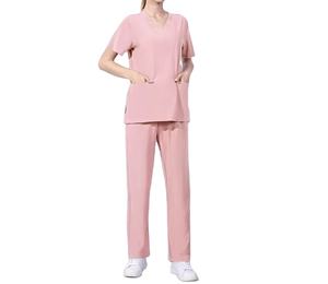 Ensemble d'uniformes médicaux personnalisés en soie légère et douce pour femmes, pour salon, laboratoire, dentisterie, hôpital, infirmière - Product Image 1