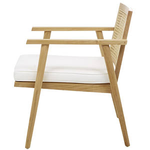 Chaise de salle à manger en rotin artisanale avec cadre en bois, meubles de style bohème naturel pour salles à manger intérieures et extérieures - Product Image 6