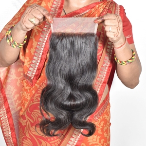 Cheveux humains indiens bruts 100% naturels, prix de gros direct d'usine, closure bodywave, doux, soyeux, naturel, fabricant en vente - Product Image 6