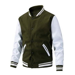 Veste universitaire de haute qualité pour hommes, broderie de haute qualité, manches en cuir, veste universitaire personnalisée de style baseball - Product Image 4