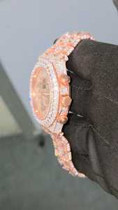 Miyota นาฬิกาสแตนเลสสตีลหน้าปัดเพชรทรงสี่เหลี่ยมสไตล์ฮิปฮอปทรงเพชรทรงสี่เหลี่ยมดูหรูหรารุ่นล่าสุด - Product Image 3