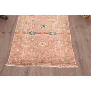 3.3x4.5 ft Rug, Vintage Turkish Rug, <b>Red</b> <b>Wool</b> Rug - Product Image 2