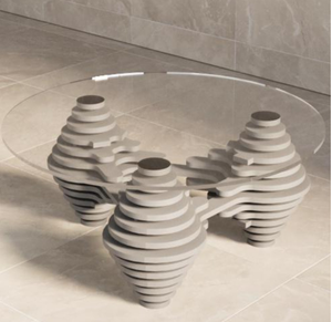Mesa de centro paramétrica de lujo moderna, características lavables ligeras extraíbles, diseño de vidrio único para la decoración del hotel de la oficina en casa - Product Image 6
