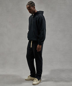 100% algodón Jogger apilado chándal pantalones de chándal acampanados de gran tamaño y conjunto de sudadera con media cremallera - Product Image 3