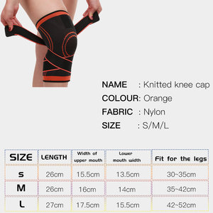 Manga de rodilla de compresión personalizable de nailon unisex con impresión de transferencia de calor soporte de fitness para todas las estaciones para hombres y mujeres - Product Image 6