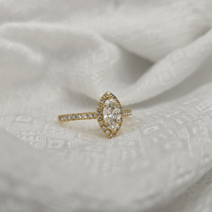 14k Solid <b>Gold</b> Eternity Wedding Diamond <b>Ring</b> IGI Certified CVD HPHT Lab Grown Marquise Cut Women's Party Classic Channel <b>Set</b> - Product Image 3