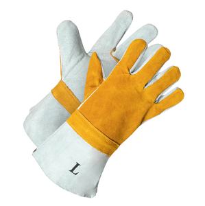 Guantes de soldadura de cuero Guantes de soldador de cuero, azul, guantes de soldador de cuero de hombro selectos, alta calidad - Product Image 1