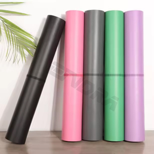 เสื่อโยคะยาง PU ธรรมชาติกันลื่นพร้อมสายการจัดตำแหน่ง2024เป็นมิตรกับสิ่งแวดล้อมออกแบบได้ตามต้องการ - Product Image 1