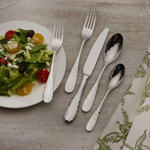 Gran oferta, juego de cubiertos de acero inoxidable romano niquelado martillado Premium, cubiertos elegantes, diseño duradero, comedor perfecto para el hogar - Product Image 4