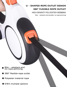 5L <b>Black</b> Color Retractable Leash with Poop <b>bag</b> holder - Product Image 5