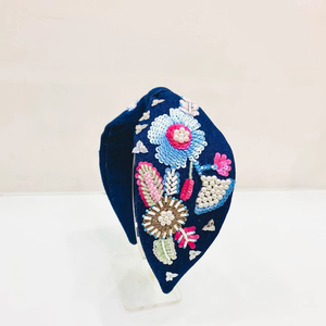 Diadema Elegante Hecha a Mano con Cuentas para Mujeres y Niñas, Accesorios para el Cabello a la Moda con Cuentas Brillantes de Colores para Fiestas - Product Image 5