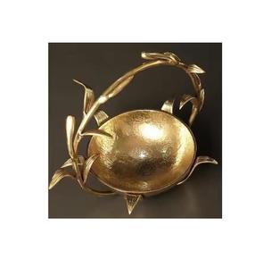 ชามผลไม้รูปแอปเปิ้ลตกแต่งโต๊ะสีทองพร้อมเครื่องครัวสำหรับตกแต่งที่เชื่อถือได้ - Product Image 1