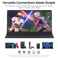 Moniteur portable 15,6 pouces FHD 1080P USB C, deuxième moniteur externe pour ordinateur portable, MacBook, téléphones, PS5, Xbox, Switch, haut-parleur intégré