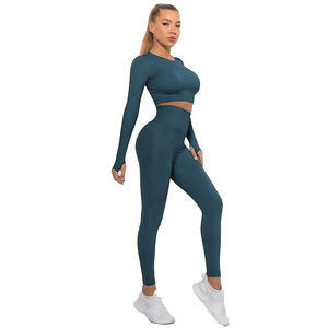 Top qualité en gros sur mesure femmes taille haute Yoga ensembles d'entraînement femmes Yoga ensembles Fitness Premium ensemble - Product Image 2