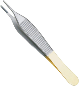 REHMAT NOOR INDUSTRY RN-TTF-001 Pinzas para Tejidos Adson TC de Fabricación Artesanal, 4.75 Pulgadas, Dientes 1x2, Puntas de Plataforma con Inserto de Carburo de Tungsteno. - Product Image 5