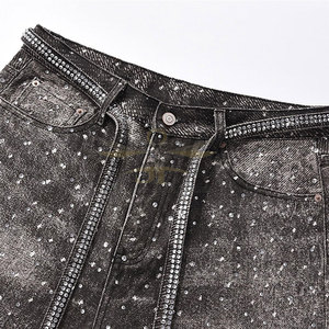 Prix de gros Short en strass décontracté pour l'extérieur Logo personnalisé Short en strass surdimensionné léger pour homme - Product Image 6