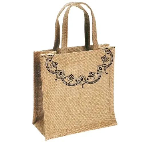 Burlap brown Shopping bag handbag durable market bag gifted mini tote Gunny Jute Bag For Wheat for wedding
