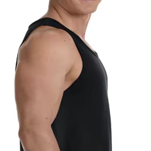 Ropa de entrenamiento para hombres, venta al por mayor, logotipo personalizado, color sólido, gimnasio, camisetas sin mangas de punto para hombres de Bangladesh - Product Image 1